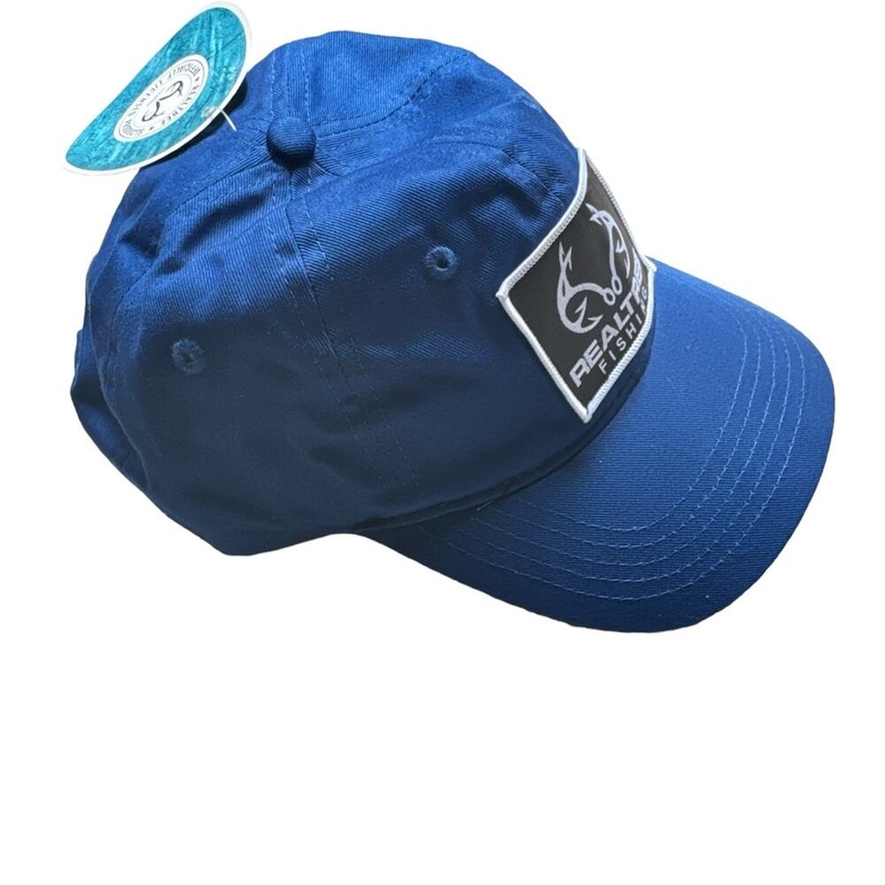 Realtree Men's Fishing Graphic Logo Blue Hat